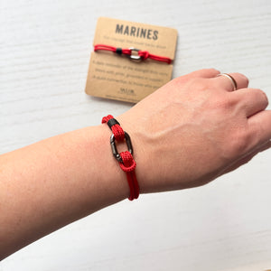Marines Support Bracelet | Military Keepsake for Families, Veterans & Loved Ones