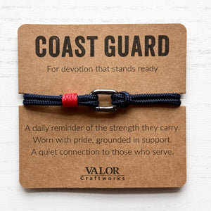 Coast Guard Support Bracelet | Military Keepsake for Families, Veterans & Loved Ones