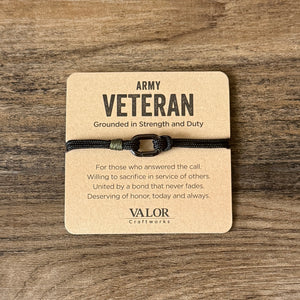 Veteran Bracelet | Choose Your Branch | Army Navy Air Force Marines Coast Guard Space Force