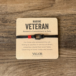 Veteran Bracelet | Choose Your Branch | Army Navy Air Force Marines Coast Guard Space Force