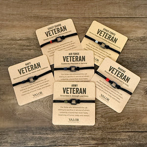 Veteran Bracelet | Choose Your Branch | Army Navy Air Force Marines Coast Guard Space Force