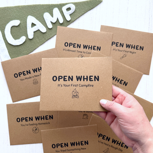 Open When Cards for Kids at Summer Camp | Camp Care Package Letters from Parents
