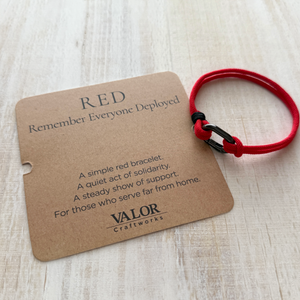 RED Friday Bracelet | Remember Everyone Deployed Military Support Bracelet