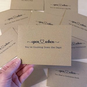 Kraft Open When Cards with envelopes for long distance relationships and meaningful connection