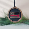 Video of thin red line ornament on display